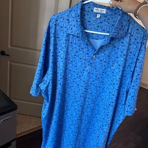 Peter Millar Blue Polo Shirt with Cherokee Country Club logo